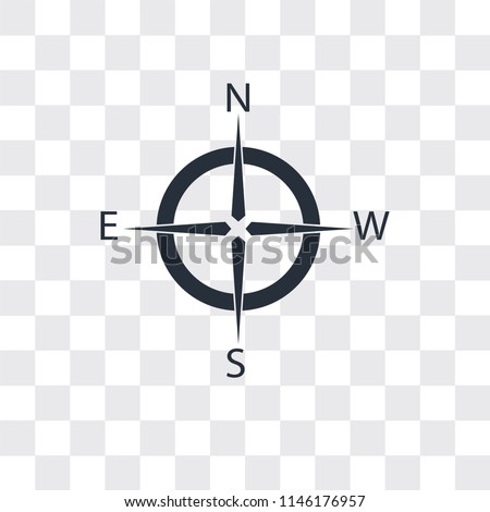 Compass vector icon isolated on transparent background, Compass logo concept Royalty-Free Stock Photo #1146176957
