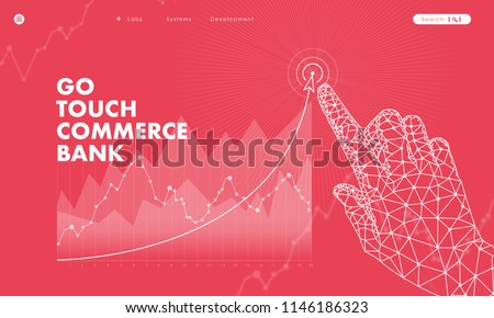Touch the future analytics. Innovations systems commerce thinking and development technologies in automatics business systems. computers construction of analytical graphics. Future style. Royalty-Free Stock Photo #1146186323