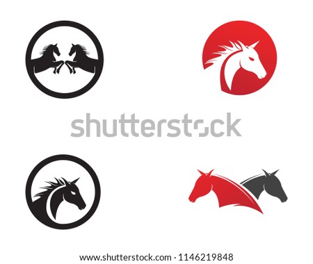 Horse Logo Template Vector
