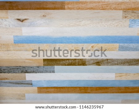 Blur photo of wood rubber tile floor texture and background with Random pattern