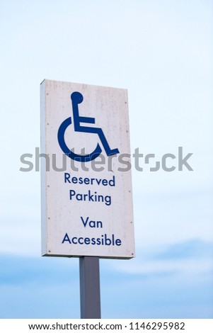 Accessible parking sign in Lakeshore Park in Knoxville Tennessee