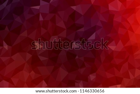 Dark Red vector triangle mosaic cover. A sample with polygonal shapes. Best triangular design for your business.