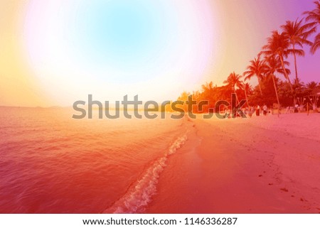 Photo background landscape sunset at the sea