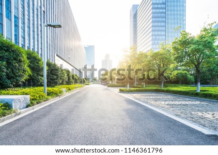 The road complete facilities of the city business office center. Royalty-Free Stock Photo #1146361796