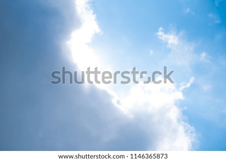 Blue sky and white clouds are used for backgrounds.Use as background image for presentation. Clearing day and The sky and the clouds look good in the morning.