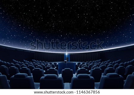 A breathtaking star projection at the planetarium Royalty-Free Stock Photo #1146367856