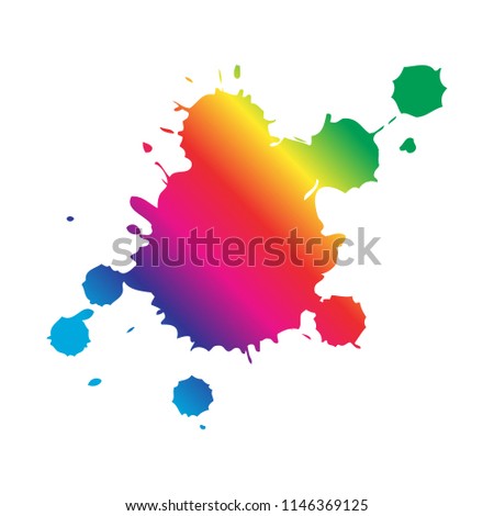 Colorful ink blob design