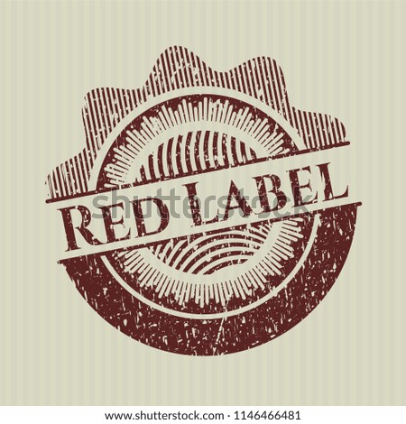 Red Red Label distress grunge stamp