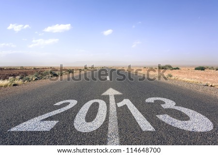 road to new year 2013 Royalty-Free Stock Photo #114648700