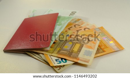 Get your passport and tracel Eurooe. Royalty-Free Stock Photo #1146493202
