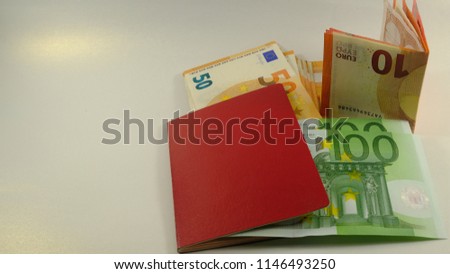 Get your passport and tracel Eurooe. Royalty-Free Stock Photo #1146493250