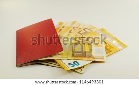 Get your passport and tracel Eurooe. Royalty-Free Stock Photo #1146493301
