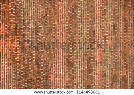 Red brown brick wall texture grunge background with vignetted corners, may use to interior design