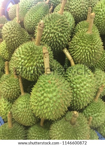 Closed up Durian Kanyao in the market