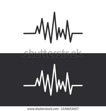 beat wave icon vector template