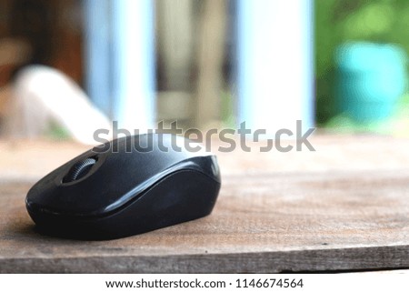 computer mouse on table 