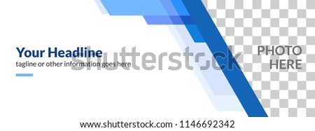 Facebook Cover Web Banner Social Media Business Company Blue Abstact Design Template Vector