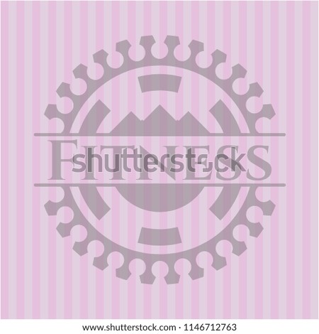Fitness badge with pink background