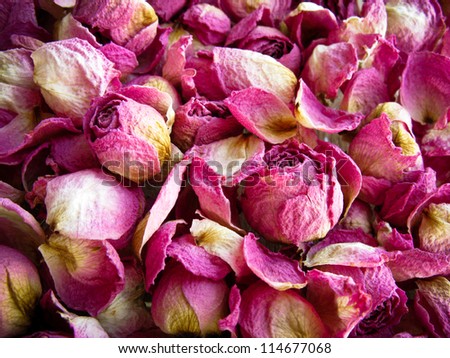 dried roses background Royalty-Free Stock Photo #114677068