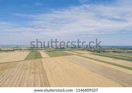 Aerial view of Cornfields landscape shot