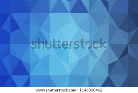 Light BLUE vector gradient triangles template. Modern abstract illustration with triangles. A new texture for your web site.