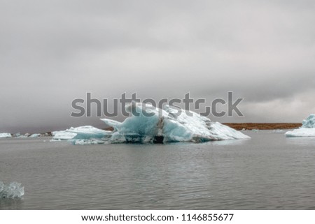 Icebergs in Jokulsarlon Glacier Lagoon that comes from Vatnajokull, Europes largest glacier