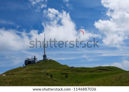 Puy-de-Dome - Clermont-Ferrand top view of the volcano Royalty-Free Stock Photo #1146887036