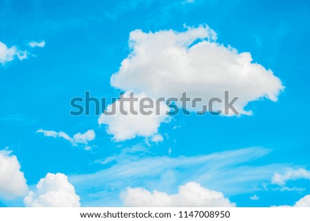 Clear blue sky with cloud space for text background