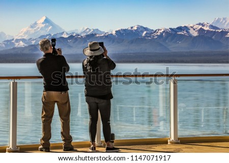 Taking pictures of the alaskan landscape