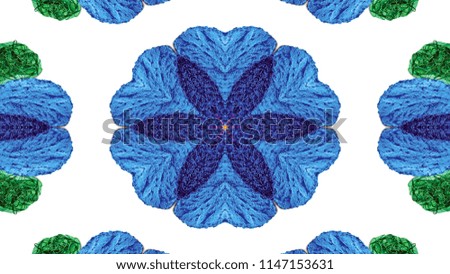 Abstract Colorful Flowers Flora Concept Symmetric Pattern Ornamental Decorative Kaleidoscope Movement Geometric Circle and Star Shapes