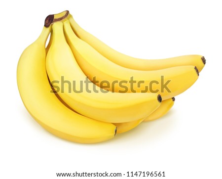 Bunch of bananas isolated on a white.
