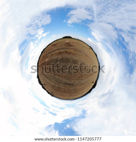 A small planet. A photo of cultivated fields from a small village in the south of Poland.
