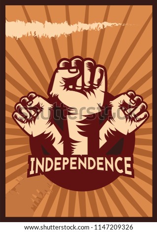 independence poster, retro