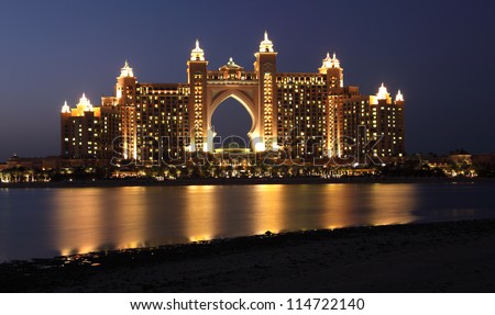 Atlantis, The Palm Hotel in Dubai, United Arab Emirates Royalty-Free Stock Photo #114722140