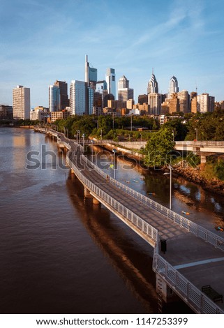 Philadelphia skyline from South Street bridge