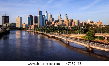Panoramic view of Philadelphia skyline
