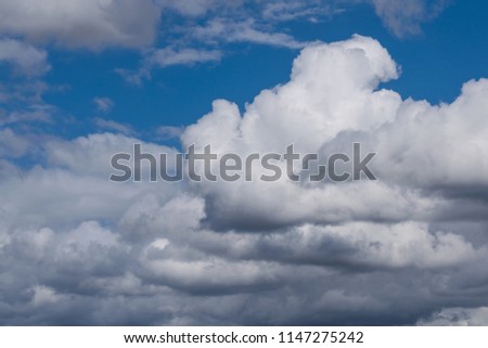 Clouds texture on blue sky