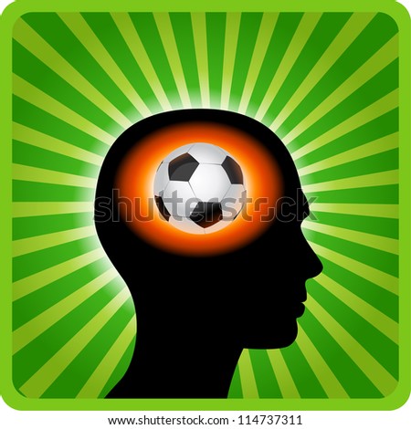 Head abstract . Football fan.