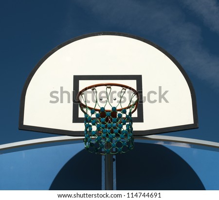 Basketball basket close up