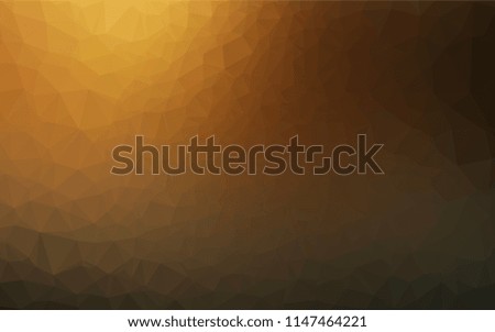 Dark Yellow, Orange vector abstract mosaic background. Modern geometrical abstract illustration with gradient. The completely new template can be used for your brand book.