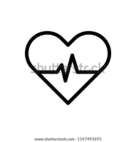 Heartbeat icon on the white background.