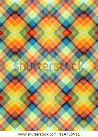 Seamless tartan watercolor ; vector pattern