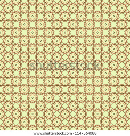 Mandala abstract colorful brown, orange and beige background. Vintage seamless pattern for print. Decorative arabic round lace ornate mandala. Invitation, wedding card, national design.