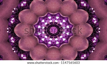 Abstract Vegetable Food Concept Symmetric Pattern Ornamental Decorative Kaleidoscope Movement Geometric Circle and Star Shapes
