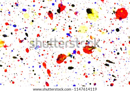 Watercolour splash colorful paint drops texture background