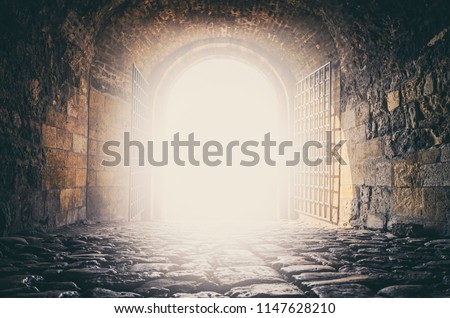 Door to Heaven. Light at end of the tunnel. 