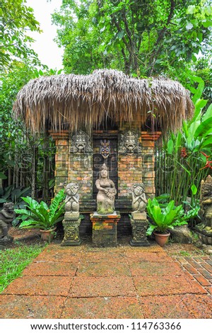 Balinese feature wall