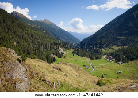 Landscape in Valtellina Italy