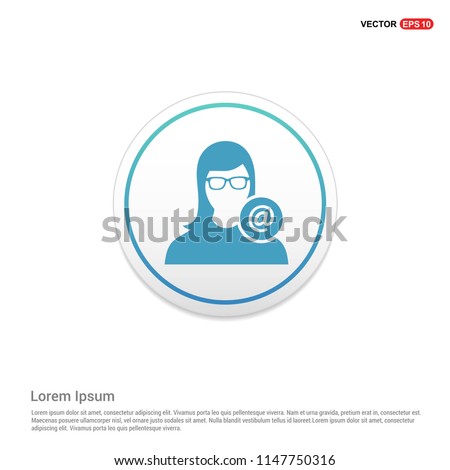 Protected User icon Hexa White Background icon template - Free vector icon