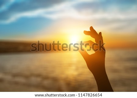 Summer sun solstice concept Royalty-Free Stock Photo #1147826654